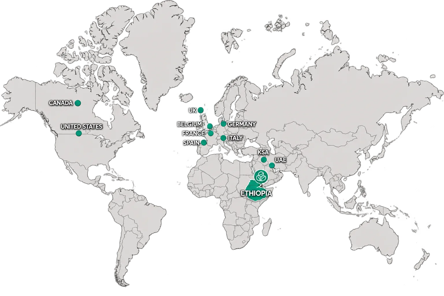 Our Top Exporting Destinations World Map